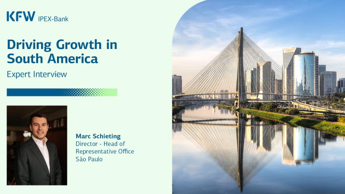 Portrait Marc Schieting und Ponte Estaiada in São Paulo