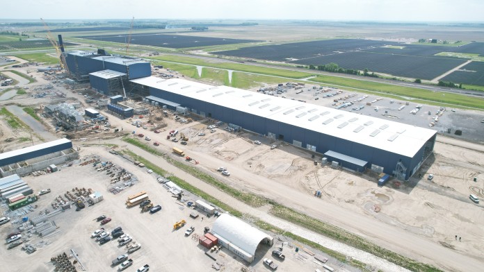 Rebar plant seen from above