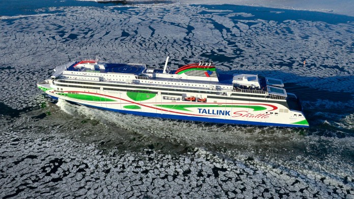 Fast ferry Tallink at sea