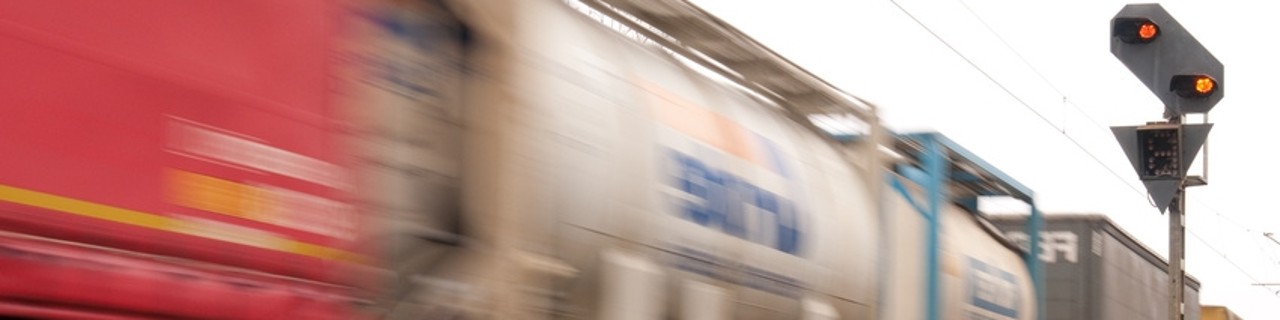 freight train in motion