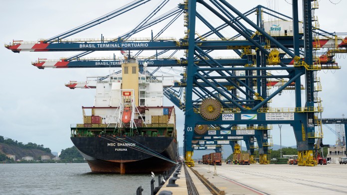 Containerterminal Santos Brasilien