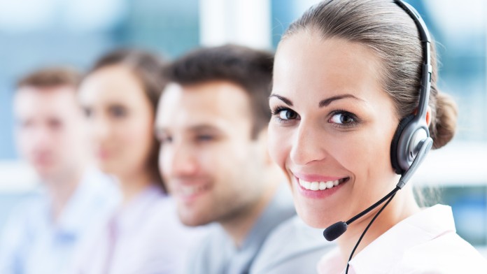 Personen im Call-Center