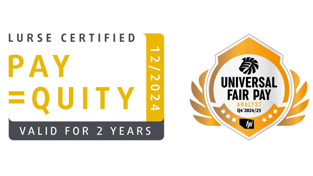 Logo Pay equity of MRH Trowe & Lurse GmbH and Logo Universal Fair Pay Check