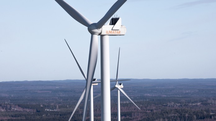 Blick auf einen Onshore-Windpark