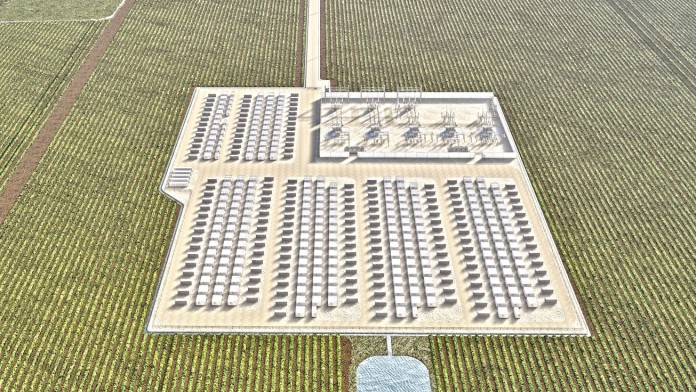 Visualisierung eines Batterie-Energiespeicherprojekts