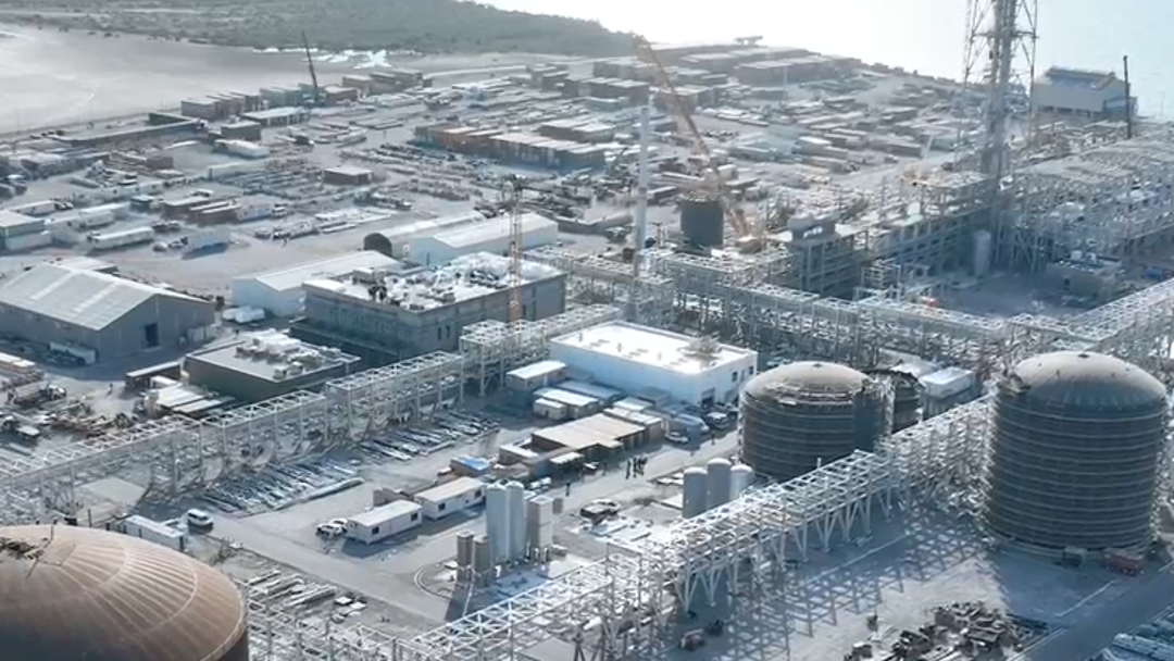 View of the ammonia plant