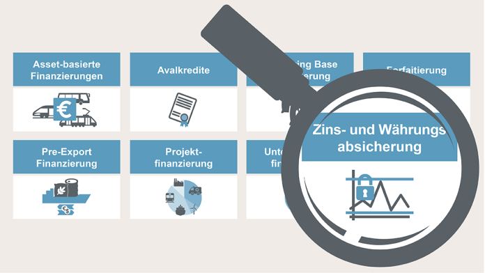 Grafik Zins- und Währungsabsicherung KfW IPEX-Bank