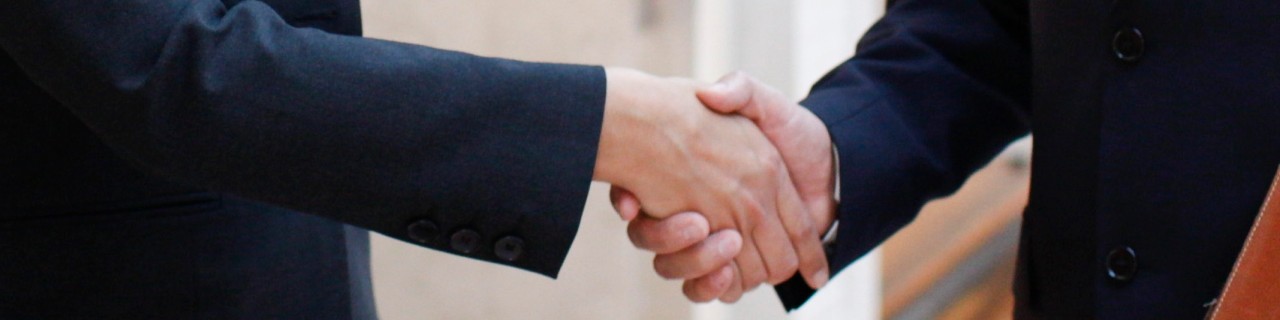 Two people handshaking